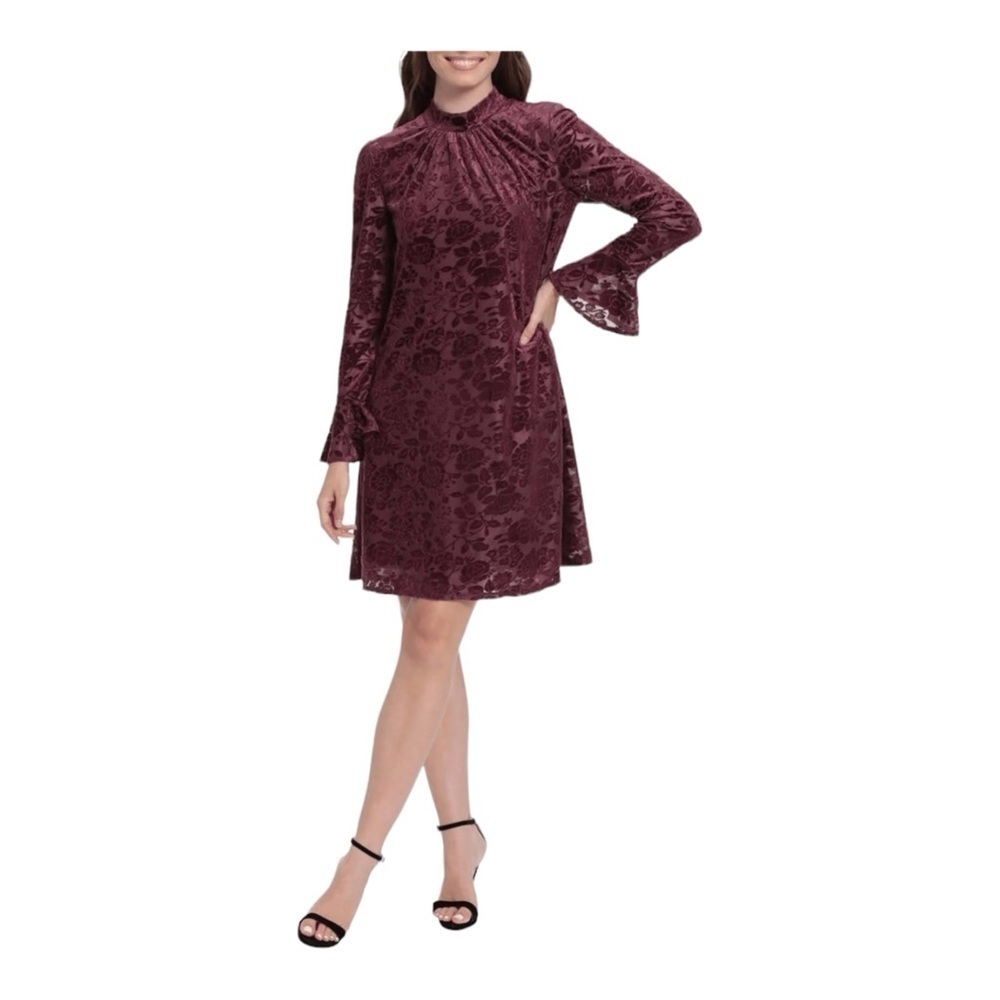London Times Velvet Burnout Dress NWT - Picture 7 of 7